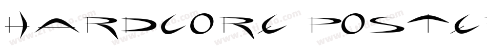 HARDCORE POSTER字体转换